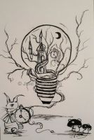 A fantasy world in a light bulb